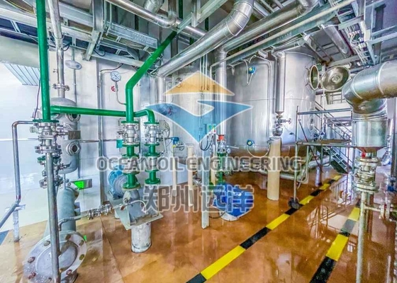 220V / 380V खाद्य तेल एसएस रिफाइनरी प्लांट और कार्बन स्टील पूरी तरह से स्वचालित
