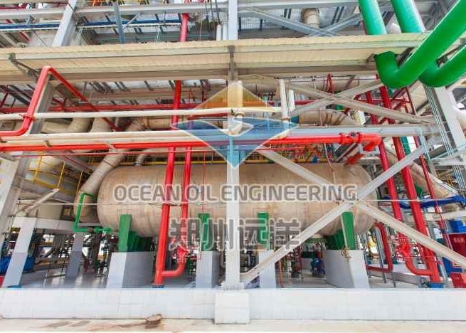 चावल की भूसी तेल उत्पादन लाइन के लिए 500TPD खाद्य तेल भौतिक शोधन उपकरण